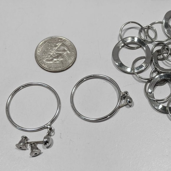 Geometric Multi Chain Statement Necklace Earrings - Picture 2 of 7